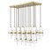 Z-Lite Cayden Linear Chandelier, 17-Light, 18in W x 42in L x 16.75in H, Modern Gold/Clear + Etched Opal 1946P-17L-MGLD - alternate 8